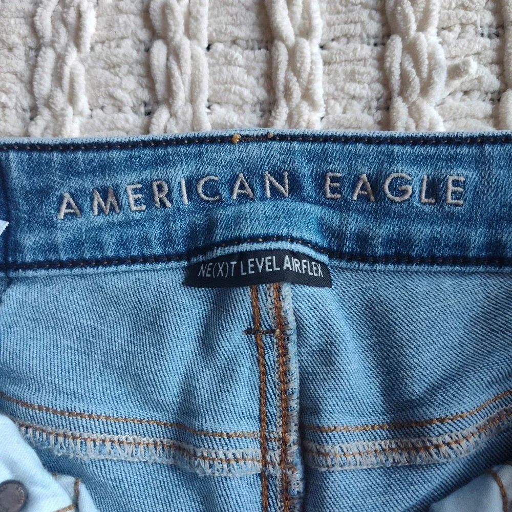 American Eagle Slim Straight Mens Jeans 28x30 Next Level Airflex Light Wash - Picture 8 of 11